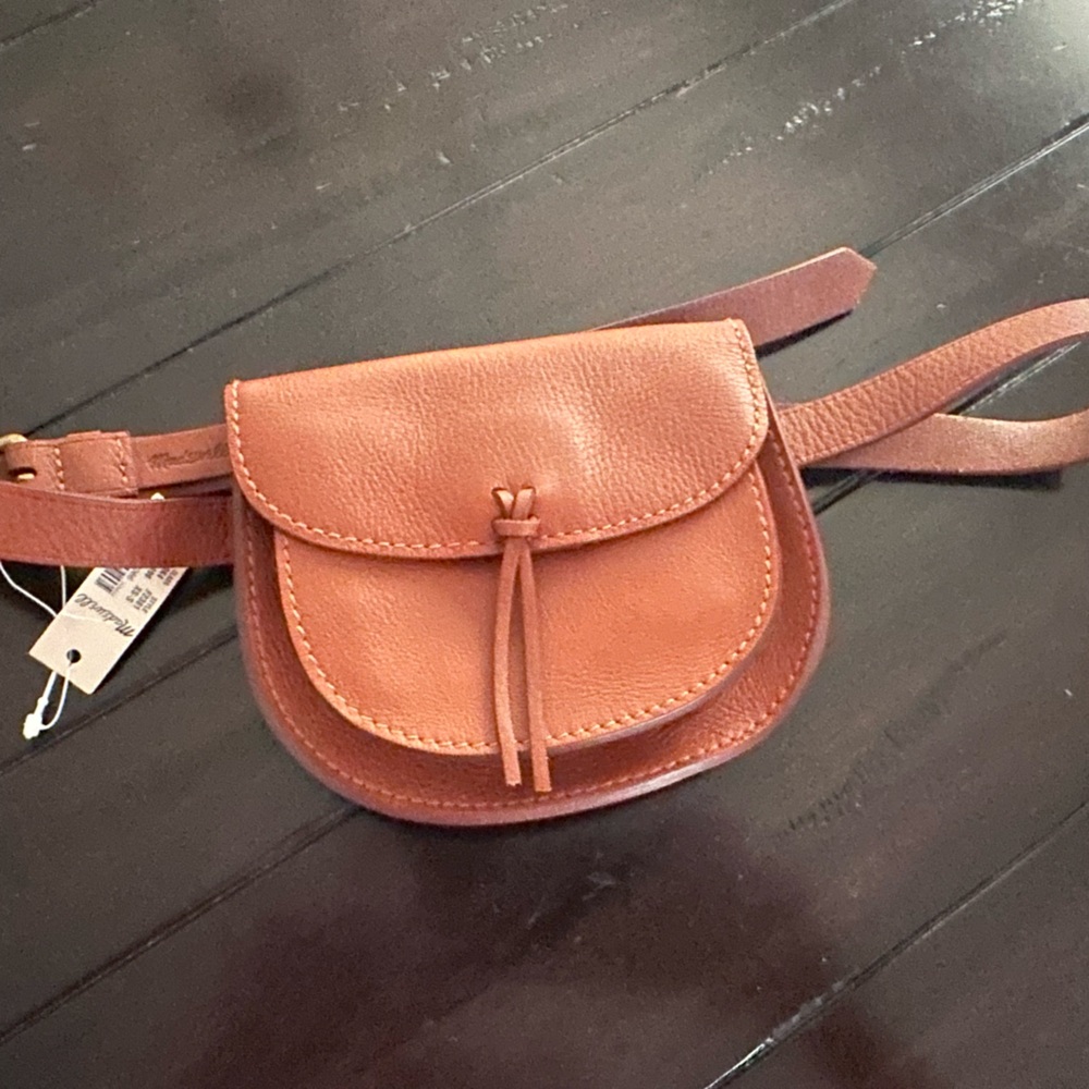 Madewell Tan Leather Crossbody Belt Bag